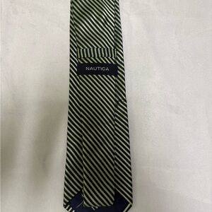 Nautica Men's Tie with Black and Gold Stripes